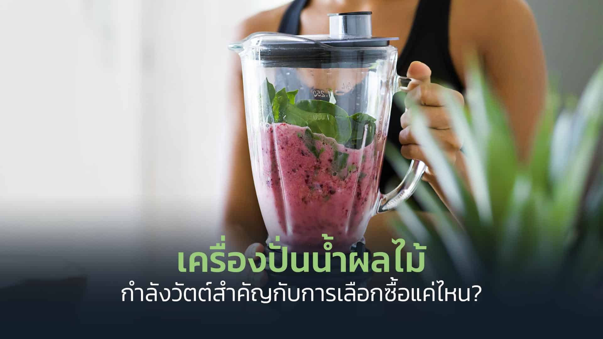 เครื่องปั่นน้ำผลไม้ กำลังวัตต์สำคัญหรือไม่