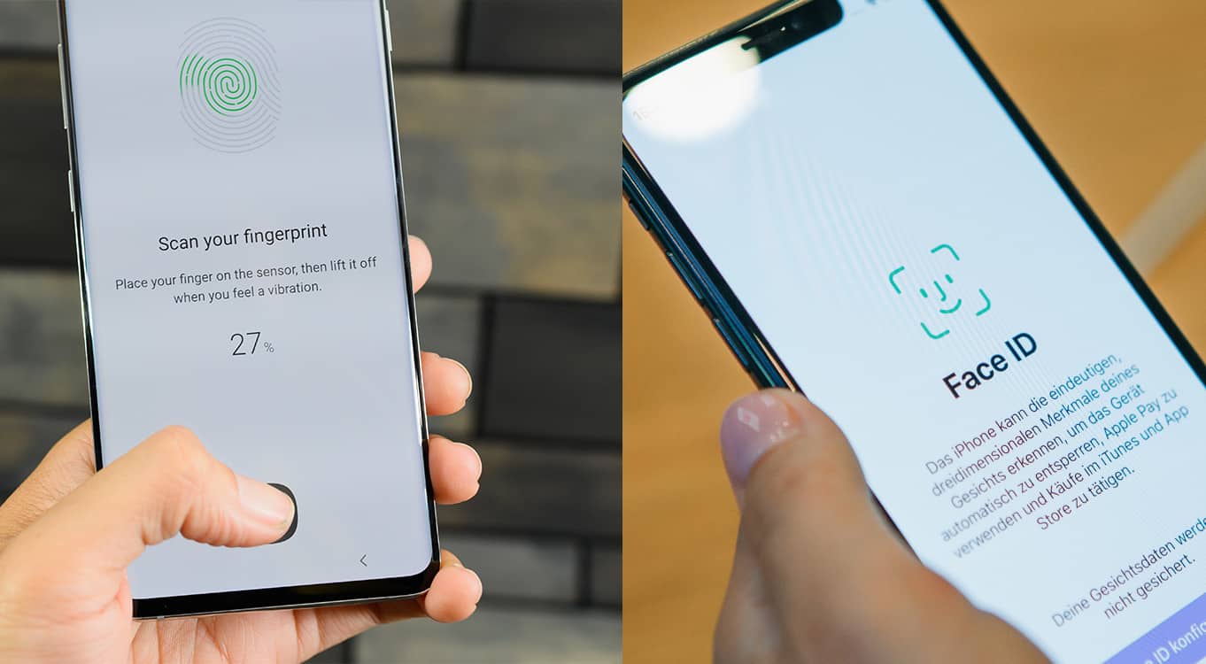 เปรียบเทียบ-Samsung-Galaxy-S10-Plus-vs-iPhone-Xs-Max-ความปลอดภัย-สแกนลายนิ้วมือบนหน้าจอ-FaceID