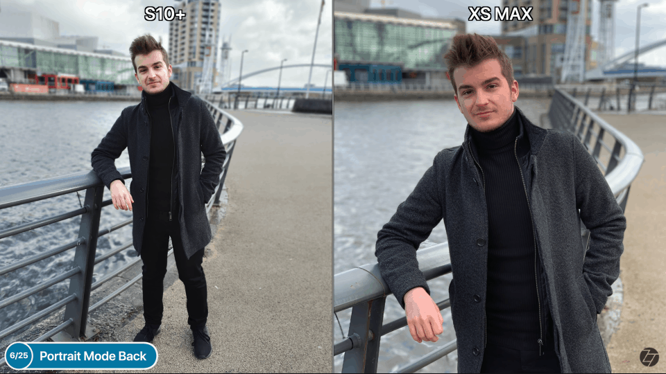 เปรียบเทียบภาพถ่าย Samsung Galaxy S10 Plus และ iPhone XS Max portrait mode ภาพบุคคล