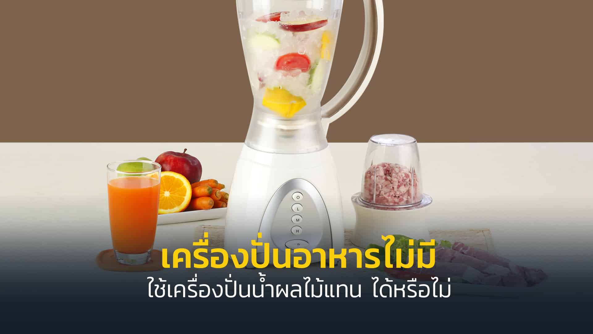 เครื่องปั่นอาหารไม่มี-ใช้เครื่องปั่นน้ำผลไม้แทน-ได้หรือไม่