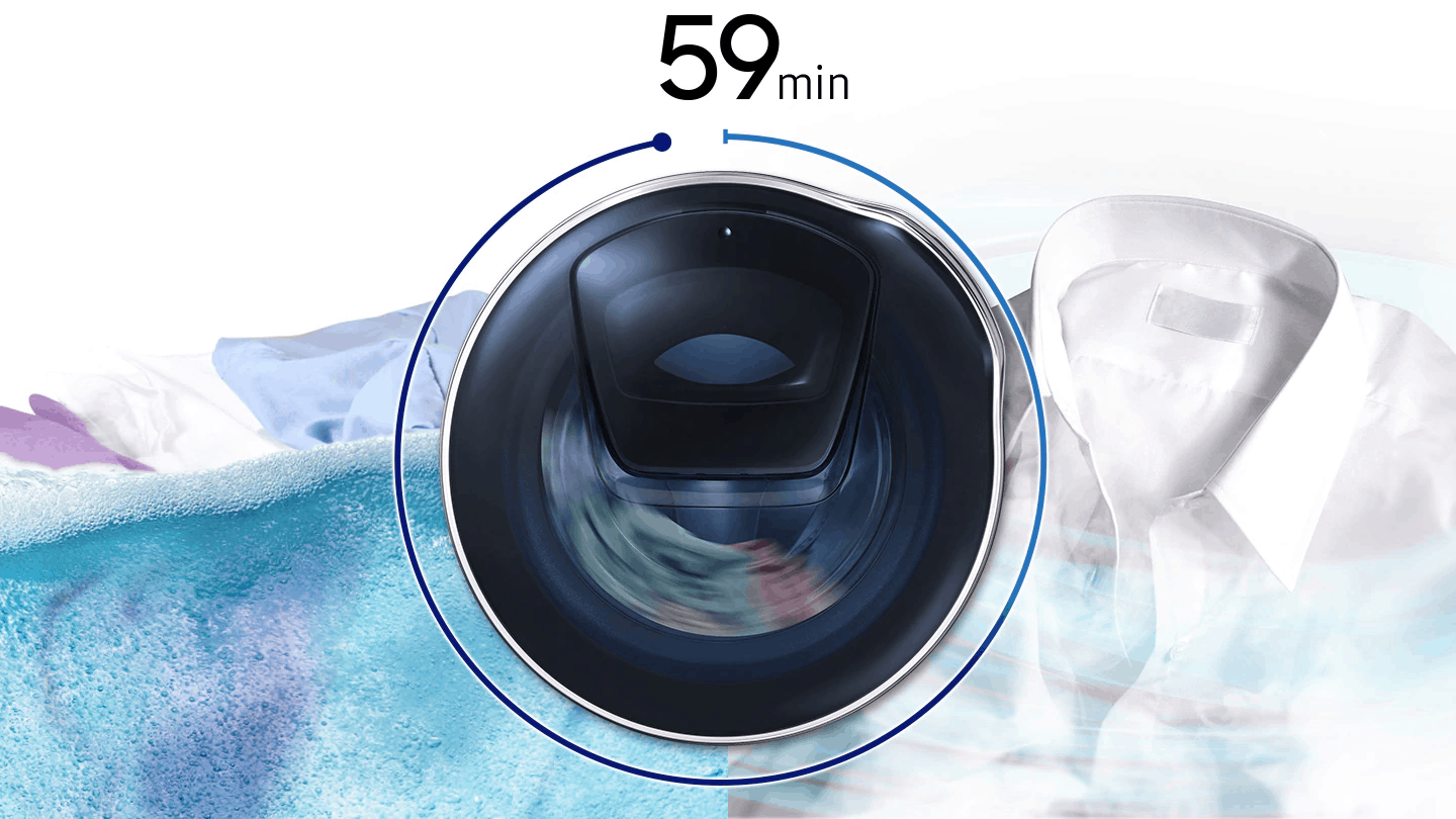 เครื่องซักผ้าฝาหน้าซักผ้า 59 นาที Samsung