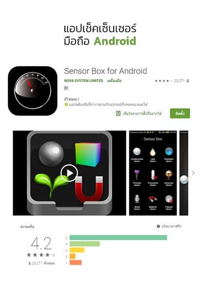 แอปเช็คเซ็นเซอร์-มือถือใหม่-Android
