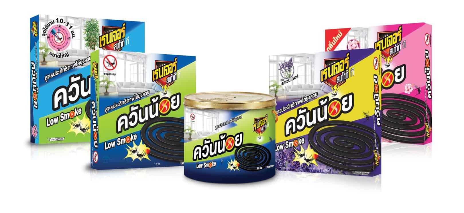 ยาจุดกันยุงควันน้อย เรนเจอร์เก้าท์ ที ทุกรุ่น ทุกกลิ่น