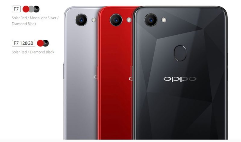 oppo f7 ราคาปัจจุบัน และฝาหลังกระจกใน 3 สไตล์