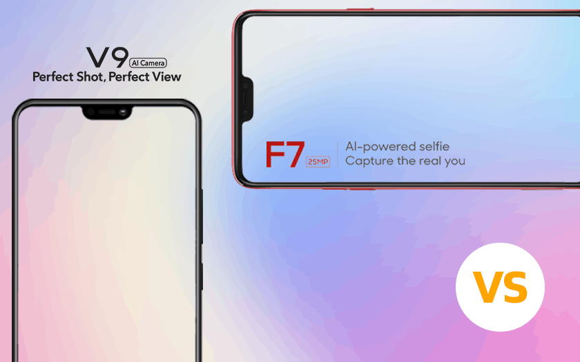 oppof7 VS vivov9