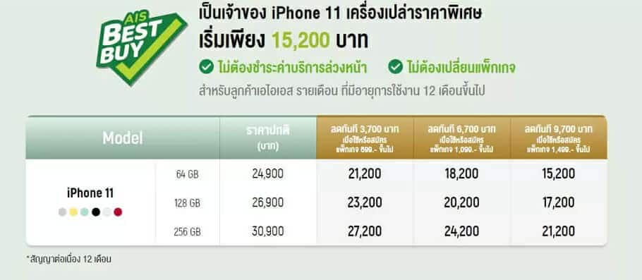 ราคา ไอโฟน 11