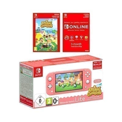 Nintendo Switch lite สี Coral + เกม Animal Crossing + 3M NSO (Europe)