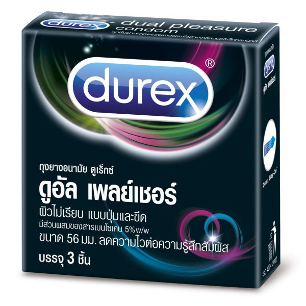 ถุงยางอนามัย Durex dual pleasure