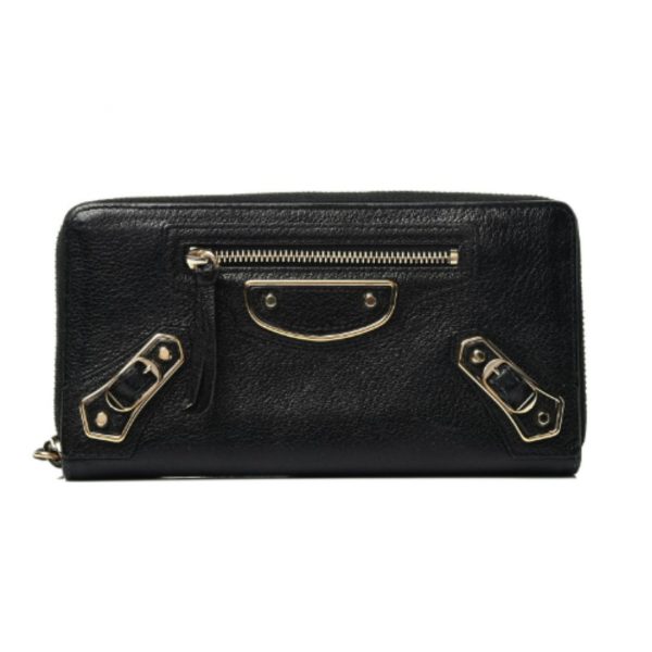 กระเป๋าสตางค์ผู้หญิงแบรนด์ Balenciaga รุ่น Metallic Edge Zippy Wallet