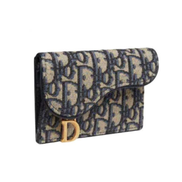 กระเป๋าสตางค์ผู้หญิงแบรนด์ Dior รุ่น Large Zipped Saddle Wallet