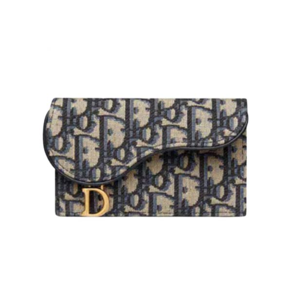 กระเป๋าสตางค์ผู้หญิงแบรนด์ Dior รุ่น Large Zipped Saddle Wallet