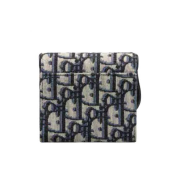 กระเป๋าสตางค์ผู้หญิงแบรนด์ Dior รุ่น Oblique Saddle Tri-fold Wallet