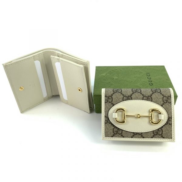 กระเป๋าสตางค์ผู้หญิงแบรนด์ Gucci รุ่น Horsebit Bi- Fold Card Case Wallet