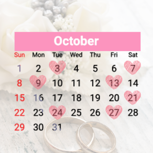 ฤกษ์แต่งงานปี 2566 เดือนตุลาคม