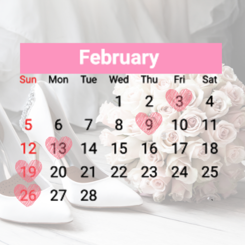 ฤกษ์แต่งงานปี 2566 เดือนกุมภาพันธ์