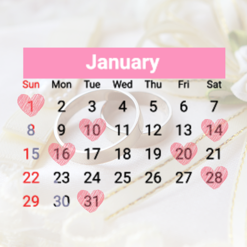 ฤกษ์แต่งงานปี 2566 เดือนมกราคม