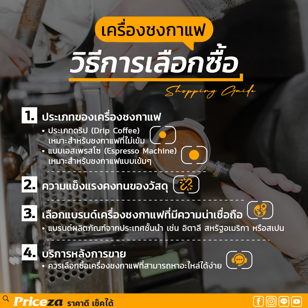 เครื่องชงกาแฟ ยี่ห้อไหนดี