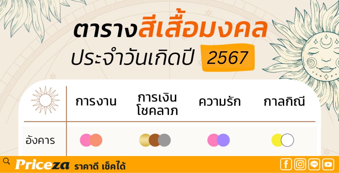 สีเสื้อมงคล วันอังคาร