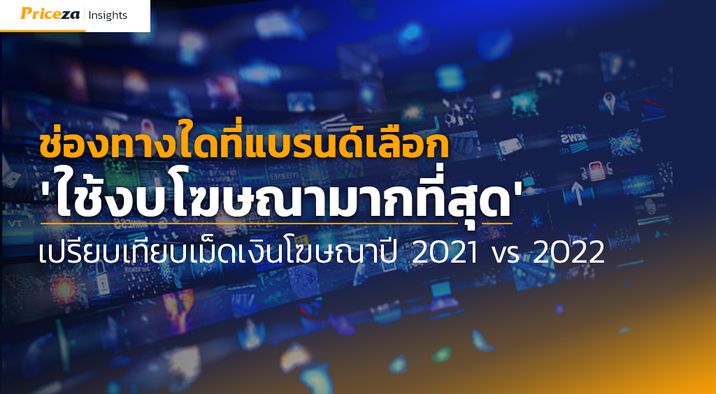 ช่องทางใดที่แบรนด์ เลือกใช้งบโฆษณามากที่สุด เปรียบเทียบเม็ดเงินโฆษณาปี 2021 vs 2022
