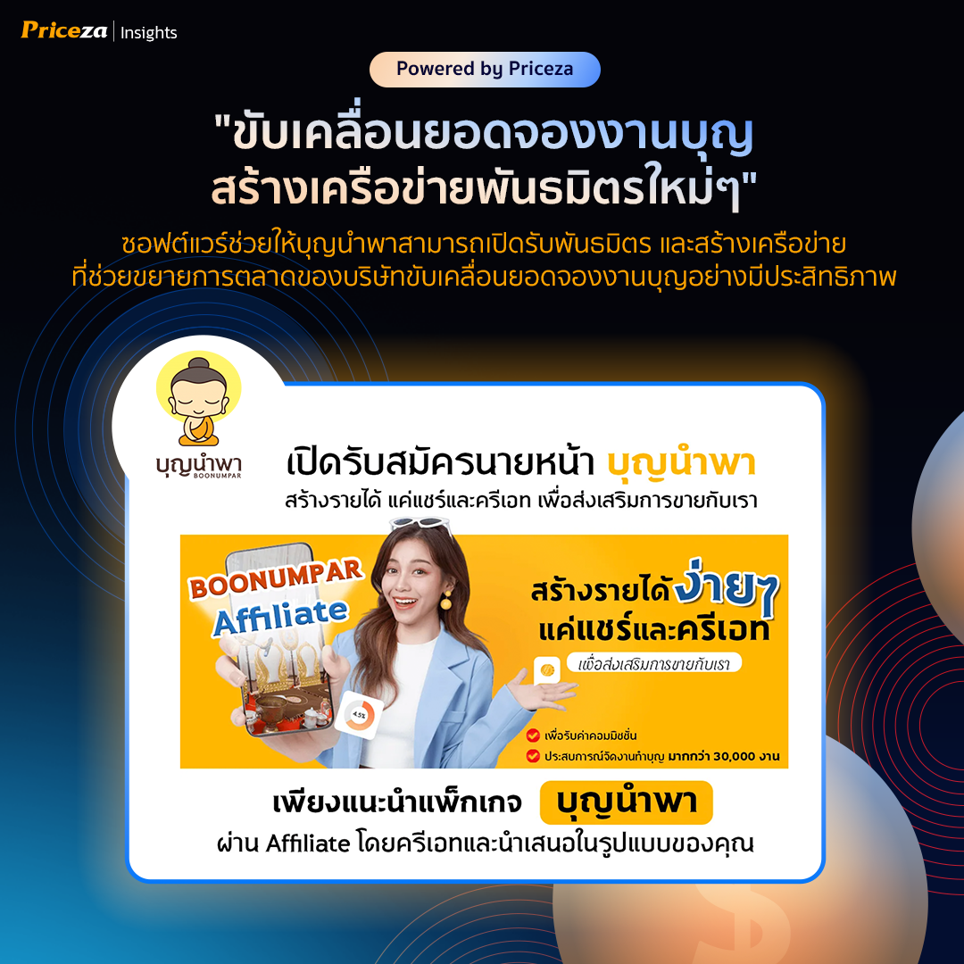 บุญนำพา Priceza Affiliate Marketing Software